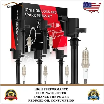 6 Ignition Coil & Spark Plug Kits For Ford Escape Freestyle Mercury Mariner 3.0L • $45.99