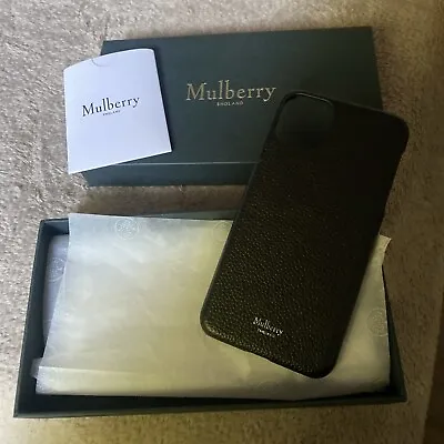 MULBERRY Apple IPhone 11 Pro  Max Phone Leather Case In Black New • £39.99