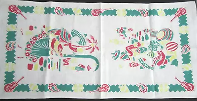 Vintage & Vibrant Mexican Linen Tea Towel ~ Southwest Mariachi Palm Trees Dancer • $14.99