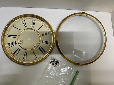 Grandfather Authentic Wall Clock Face Plate & Glass Cover Shield Chimes Parts • $68.37