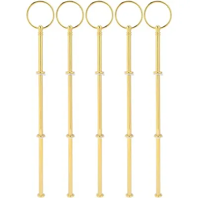 3X(5 Wedding Metal Gold 3 Tier Cake Stand Center Handle Rods Fittings Kit N7U5) • £49.19
