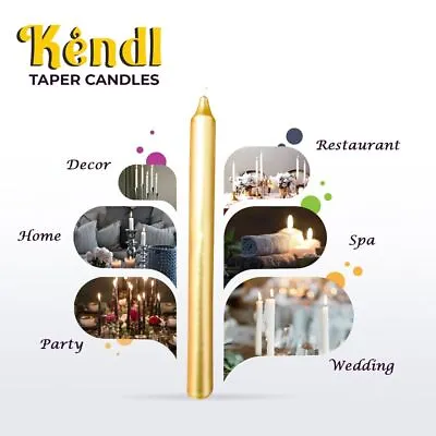 NON-DRIP Tapered Candles Home Party Church Bistro Individually Wrapped UK SELLER • £3.29