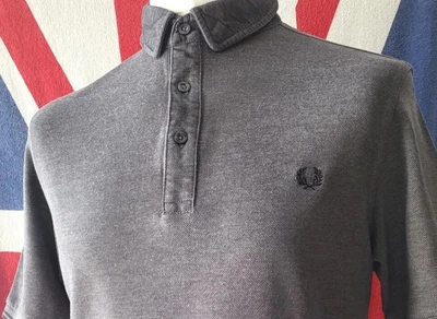 £9.99 • Buy FRED PERRY GENUINE POLO SHIRT SIZE XL SLIM FIT Rare 60s Styling CHARCOAL MOD Ska