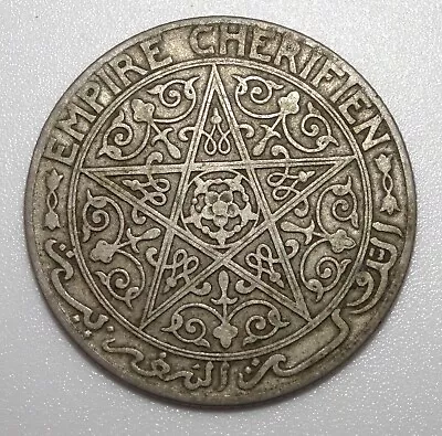 1921-1923 Moroccan 1 Franc Empire Cherifien Pentacle Coin • $4.50