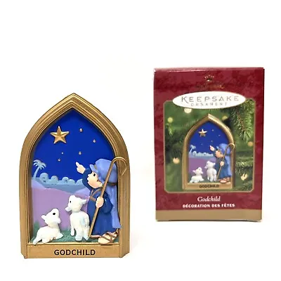 $9.97 • Buy HALLMARK Keepsake GODCHILD Star Of Bethlehem Christmas Ornament Lambs 2000