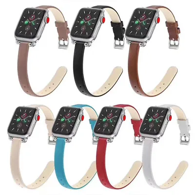 $2.99 • Buy Apple Watch Band  Genuine Leather Strap IWatch Series SE 6 5 4 3 2 42/44mm 38/40