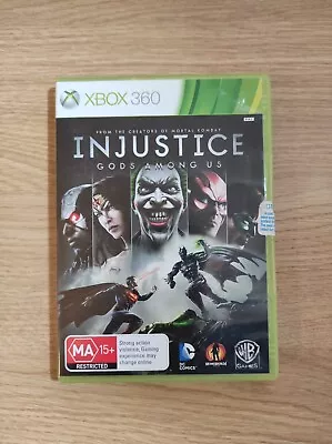 INJUSTICE GODS AMONG US XBox 360 PAL Game *NO MANUAL* Free Postage • $10