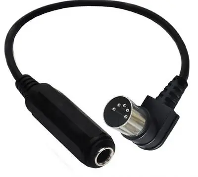 5Pin Din Male To 6.35mm Female TRS Stereo Audio Cable For Microphone - 0.3m • £8.95