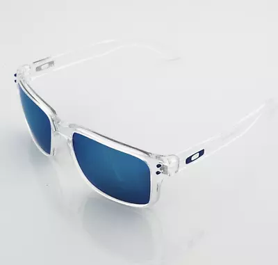 High Quality Sports Sunglasses Crystal Clear Frame Blue Mirror Lens Blue Logo • $24