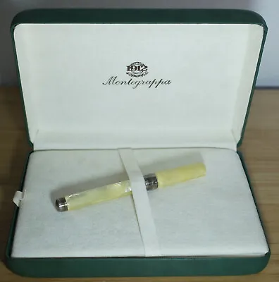 Montegrappa Symphony Parchment Celluloid Fountain Pen 925 Trim 18K Broad Nib Box • $350