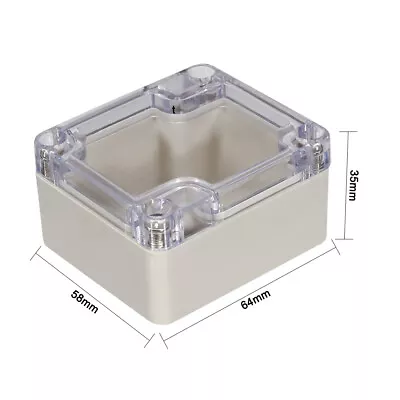 Waterproof Cover Clear Electronic Project DIY Box Enclosure Case 64X58X35mm • $8.99