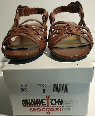 Minnetonka Womens  Slingback Sandals Size 8 Brown • $13.27