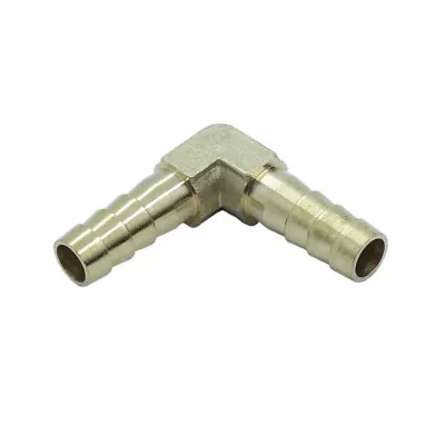 Brass Barb Fitting 90 Degree Elbow Connector 3/8  X 3/8  Barb • $7.59