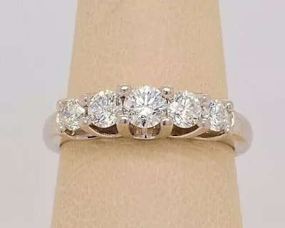 Five Stone 2CT Round Lab Created Diamond Women's Band Ring 14K White Gold Plated • $83.99