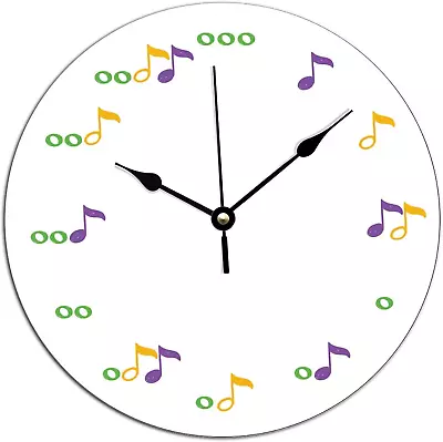 The One Of A Kind Music Note Art Clock Quartz Battery Operated Silent Wall Clock • $31.98