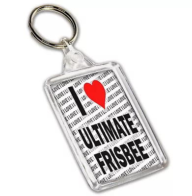 £3.99 • Buy I Love Ultimate Frisbee - Keyring - Gift - Birthday - Christmas