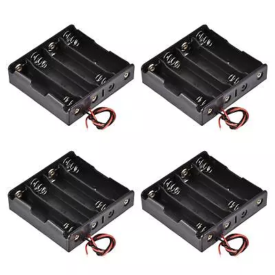 Battery Case Storage Box 4 Slots X 3.7V 2-Wire Lead For 4 X 18650 Battery 4 Pcs • $12.24