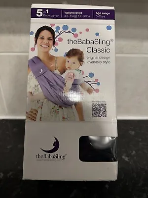 The BabaSling Classic Cotton Baby Sling Deep Blue 0-2 Yrs. BNIB Opened Not Used. • £7.99