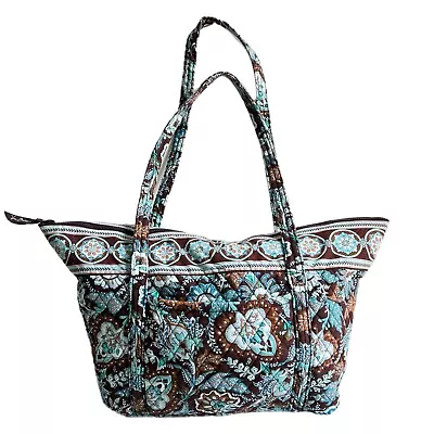 Vera Bradley Weekender Tote Traveler Bag Java Blue 22”X 12”x 8” • $27.99