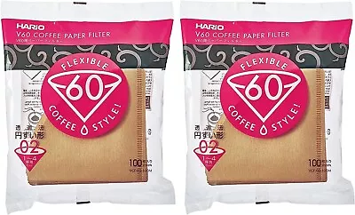 Hario V60 Paper Coffee Filters Size 02 Natural 200 Count • $31.45