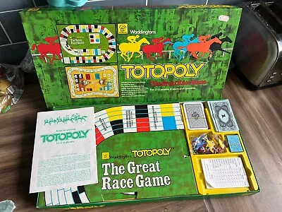 Vintage Totopoly Board Game Waddingtons 1970s Family Game Horse Racing Gambling  • £17.99