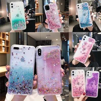 $7.89 • Buy Shockproof Glitter Liquid Quicksand Case Cover For IPhone 13 12 11 XS Max 8 7 6