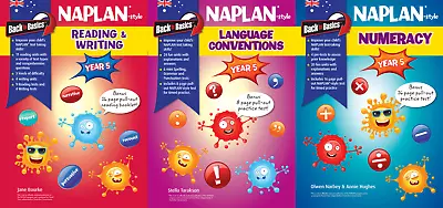 Naplan-style Year 5 Pack Of 3:Reading & Writing Language Conventions Numeracy  • $30.85