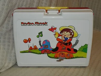 Vintage 1984 Radio Shack Portable  Childrens Mushroom Record Player WORKS Read • $29.99