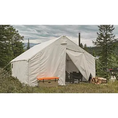 New Heavy Duty Canvas Wall Tent 12 Ft X 18 Ft White (Frame Sold Separately) • $1083.95