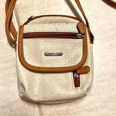 MultiSac Everest Contrast Trim Mini Crossbody Handbag One Size Cream Straws • $20