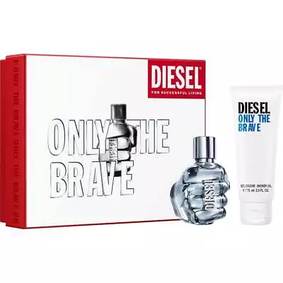 £36.44 • Buy Diesel Only The Brave Gift Set 50ml Edt Spray + 75ml Shower Gel - New & Boxed