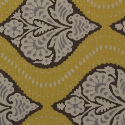 Robert Allen Kavali Ogee Dandelion Yellow Framed Medallion Fabric By Yard 54 W • $20.95