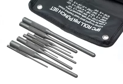 $29.99 • Buy 9Pc Carbon Steel Roll Pin Punch Set Sizes 1/16 1/8 5/32 3/16 1/4 5/64 5/16 3/32