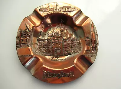 Vintage Disney Disneyland Metal Ashtray Sleeping Beauty Castle 1950's - 1960's • $15