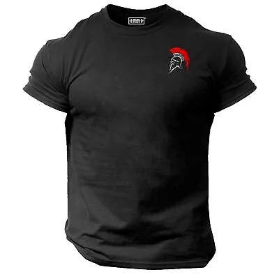 Spartan Helmet T Shirt Small Gym Clothing Bodybuilding Training Workout MMA Top • £10.99