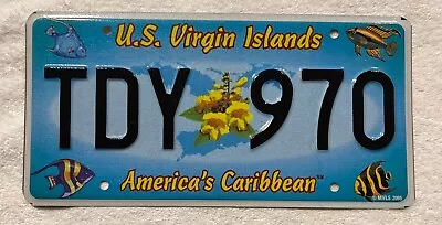 License Plate  Us. Virgin Islands  Tdy970 Caribbean Fish • $26