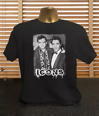 Johnny Cash Elvis Presley Icons - Men's Rockabilly T Shirt • £16.99