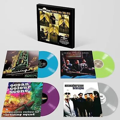 OCEAN COLOUR SCENE LP Vinyl COLOURED X 4 SIGNED Box Yesterday Today 2005-2015 • £79.95