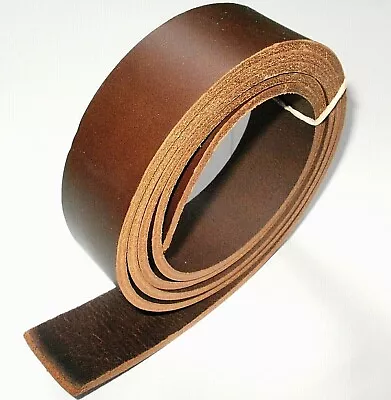 3.5mm Thick Italian Brown Veg Tan Leather Belt Straps Brown 150cm - 60 Inch Long • £6.95