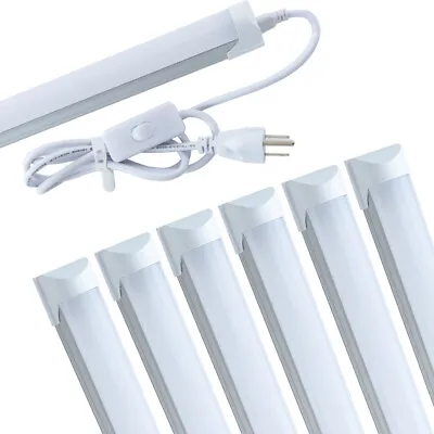 4FT 6 Pack LED Shop Light T5 T8 Linkable Ceiling Tube Fixture 24W Daylight 6000K • $49.99