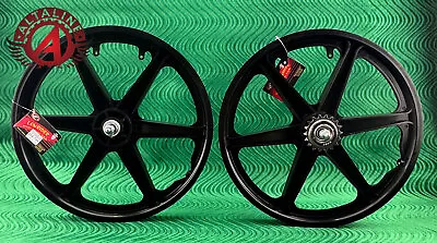 Altaline 20  Bicycle Mag Wheels 6 Spoke Black For Gt Dyno Haro Any Bmx Bike. • $67.91