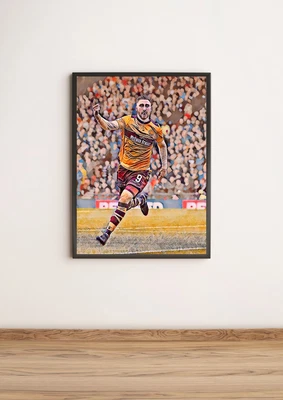 £9.99 • Buy Louis Moult Motherwell FC Oil Painting Print