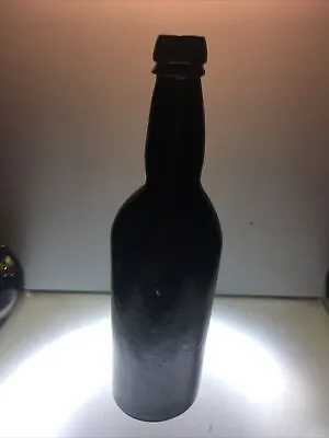 $120 • Buy 1790s Black Glass Pontiled Bottle Mold Dipped