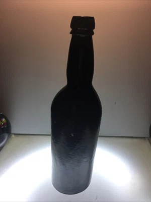 $120 • Buy 1790s Black Glass Pontiled Bottle Mold Dipped