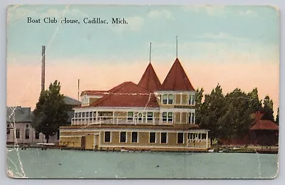 Boat Club House Cadillac MI C1917 Postcard • $3.99