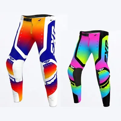 FXR Revo Pro MX Lee Mens Lightweight Dirt Bike Motocross Pants - Anodized/Prism • $147.19