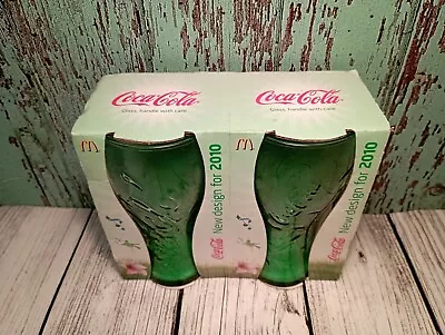 McDonalds Promotional Coke Cola Glass New Design For 2010 New In Packaging X2 • £8.99