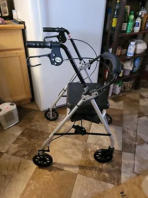 $40 • Buy Drive Medical 4-Wheel Rollator Walker With Seat & Removable Back Support - Blue