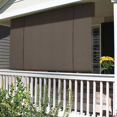 Roller Shade Roll Up Shade UV Blind For Deck Porch Pergola Balcony Outdoor 7-8ft • $48.44