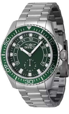 Invicta Pro Diver Small Seconds Green Dial 44mm Case • £59